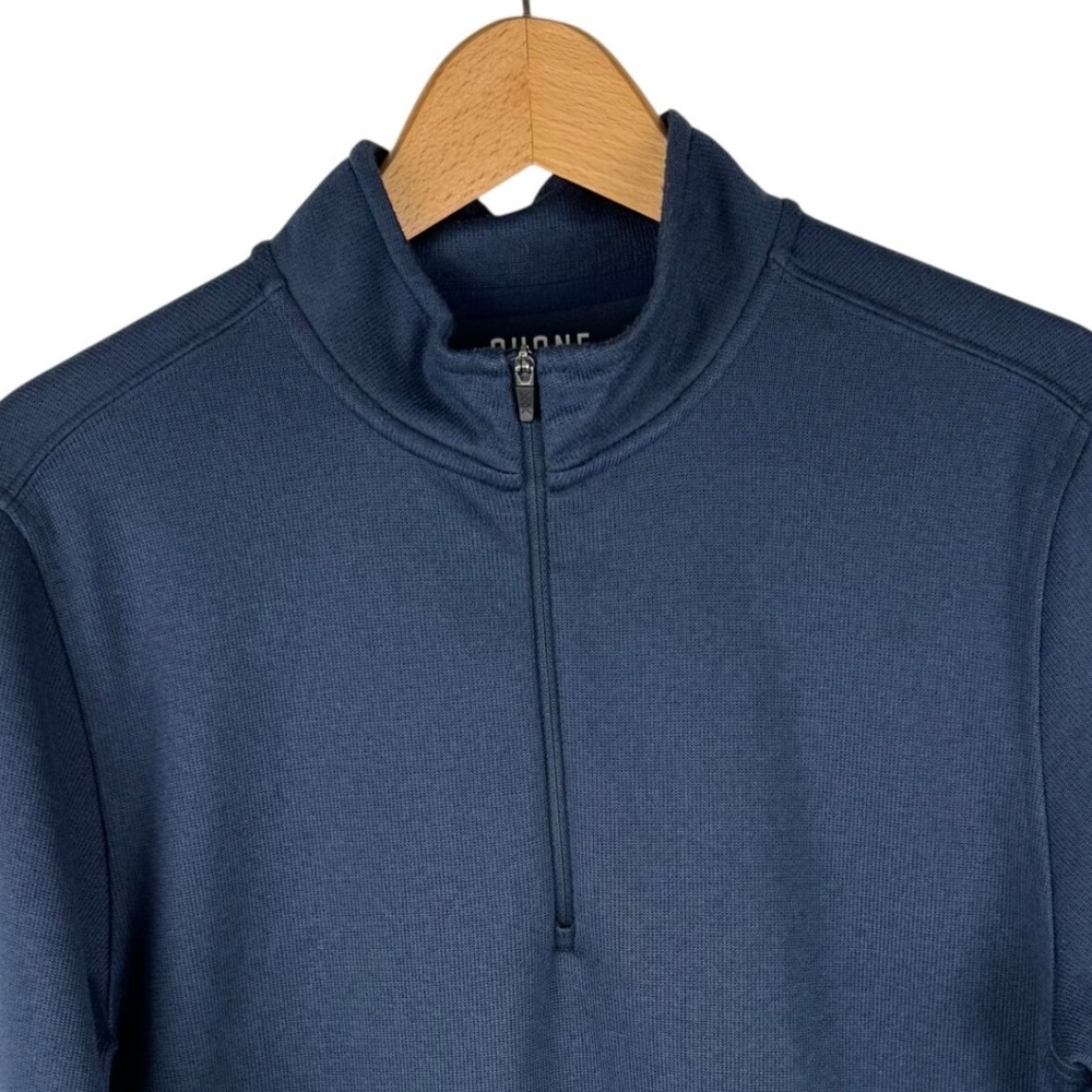 Rhone Pullover Mens M Navy Blue Quarter Zip Performance Mock Neck Golf Workout